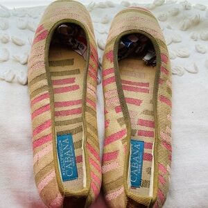 Pink and Tan Women's flats MADE IN ITALY